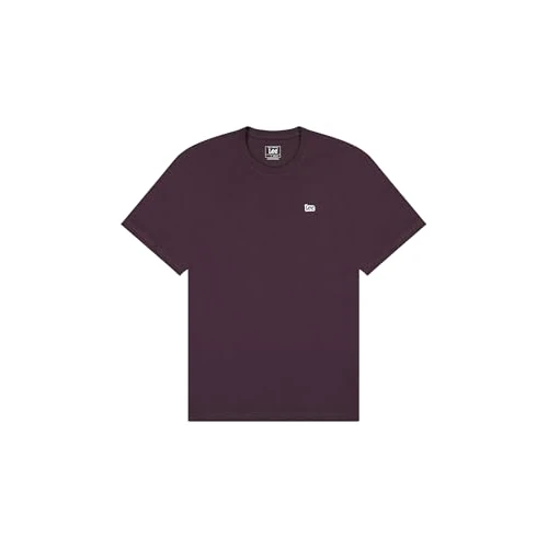 Lee Men's Ss Patch Logo Tee T-Shirt, Deep Wine, XXL