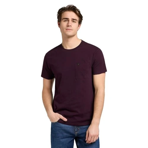 Lee Ultimate Pocket Tee, Deep Wine, S