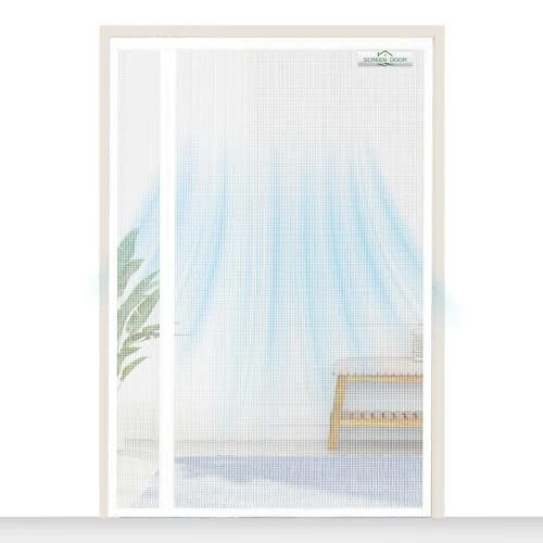 Offerta a tempo: SCREEN DOOR Zanzariera Magnetica per Porta 140x220cm | Zanzariera Reversibile con Apertura a Sinistra/Destra, Accesso Facile, Protezione Insetti – Bianco - 0.00% da 31.09 € a 31.09 €