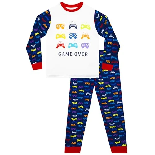 Limited-time offer: Harry Bear Boys Pyjamas | Gaming Pyjamas | Long Sleeve Boys' Pyjama Sets | Gaming PJs For Boys | Blue 10-11 Years from 12.99 GBP to 8.99 GBP (save 31%)