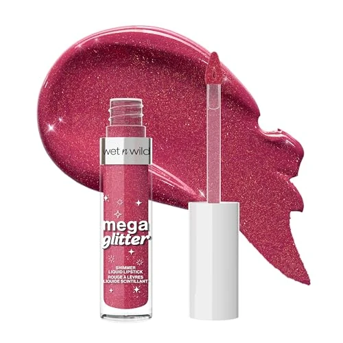 Offerta a tempo: Wet n Wild Mega Glitter Shimmer Liquid Lipstick, Rossetto con Finish da Matte-a-Glitterato, Formula Leggera Infusa con Vitamina E per Nutrire le Labbra, Tenuta Comfortevole, Pink Future - 37% da 6.99 € a 4.40 €