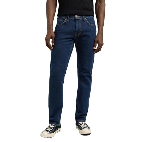 Lee Men's Daren Zip Regular Straight Fit Straight Leg Jeans, Dark Ocean, 38 W/30 L