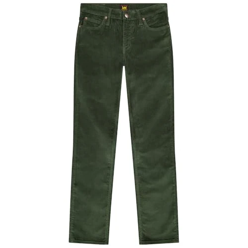 Lee Men's Daren Zip Regular Straight Fit Straight Leg Jeans, Olive Night, 32 W/30 L