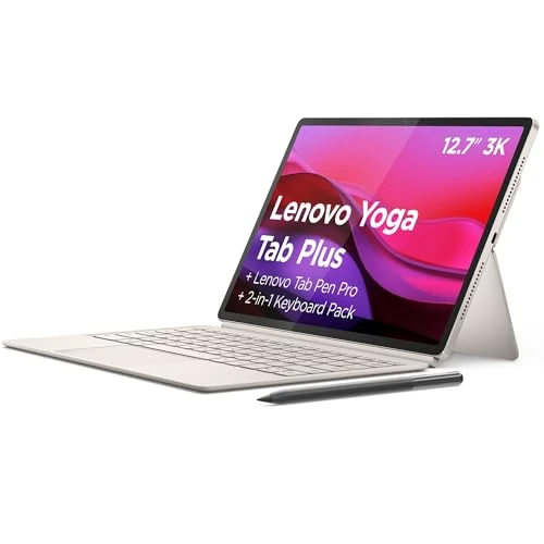 Zeitlich begrenztes Angebot: Lenovo Yoga Tab Plus, AI Tablet, Display 3K 12,7 Zoll 144Hz, Snapdragon Prozessor 8 Gen 3, RAM 16 GB, Speicher 512 GB, WiFi 6, Tablet Android 14, Tab Pen Pro und Tastatur enthalten - Seashell von 743.18 € auf 743.18 € (0.00% R