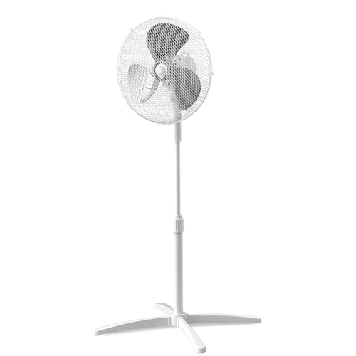 COMFEE' CFS40PW00A2 40W Ventilatore a Piantana, 3 Velocità Regolabili, Oscillazione 90°, Altezza Regolabile, Flusso d'Aria Potente e Funzionamento Silenzioso, Ideale per Casa e Ufficio, Bianco