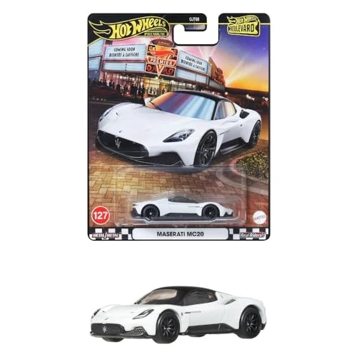 Hot Wheels Maserati MC20 - Echelle 1/64 - Longueur 7cm - GJT68 - Série Boulevard 127