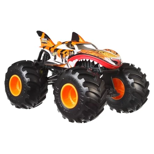 Offerta a tempo: Hot Wheels Monster Trucks Tiger Shark Oversize in scala 1:24 - 15% da 23.99 € a 20.39 €