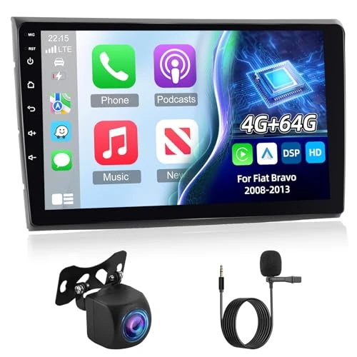 Offre limitée : Android 4G+64G Autoradio pour Fiat Bravo 2008-2013 avec Carplay & Android Auto sans Fil, Écran Tactile IPS 9 Pouces avec GPS, WiFi, 32EQ, Bluetooth 5.0, Radio FM/RDS, SWC, Caméra de Recul de 169.99 EUR à 149.59 EUR (remise 12%)