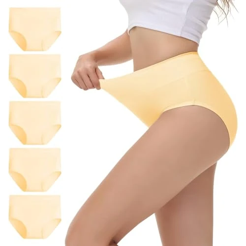 NUOZA Lot Culotte Femme Coton Taille Haute Slip Femme Culotte Ventre Plat Slips Post Cesarienne Doux Confortable Slips Peau 2XL
