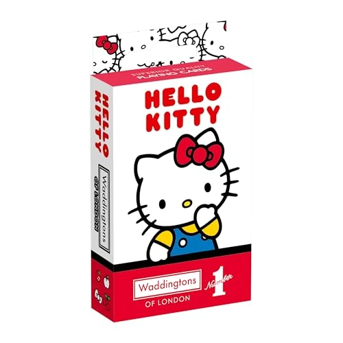 Waddingtons Number 1 Hello Kitty gioca a pesce, slap jack, pazzo otto e ramino, ottimo compagno di viaggio, regali e giocattoli per ragazzi, ragazze e adulti, rosa