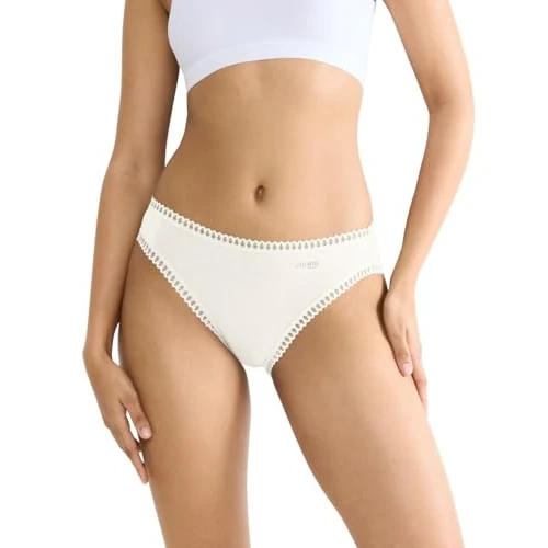 sloggi GO Crush High Leg C3P Slips voor dames, Silk White, L (3-pack), Silk White, L