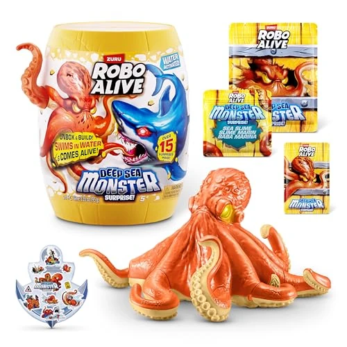Limited-time offer: Robo Alive Deep Sea Monster Surprise (Octopus) by ZURU, Surprise Unboxing and Electronic Animal Toy for Boys from 19.99 £ to 14.99 £ (save 25%)