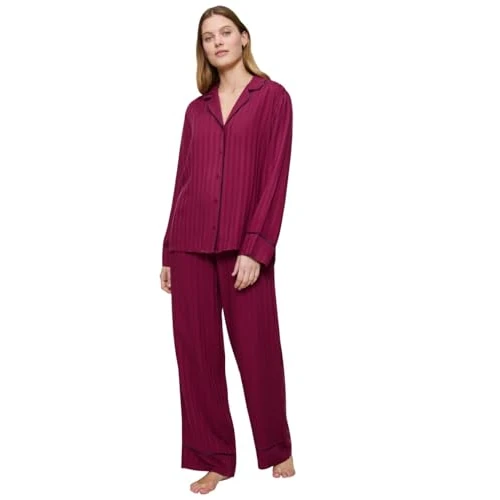 Offerta a tempo: Triumph Amourette Jacquard PW Pajama Top, Sweet Marsala, 52 Donna - 20% da 47.76 € a 38.10 €