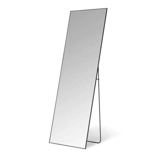 Limited-time offer: Amazon Basics Full Length Rectangular Mirror, Wall/Floor mount, 162.6 x 53.3 x 1.4 cm, Black from 69.29 GBP to 49.49 GBP (save 29%)