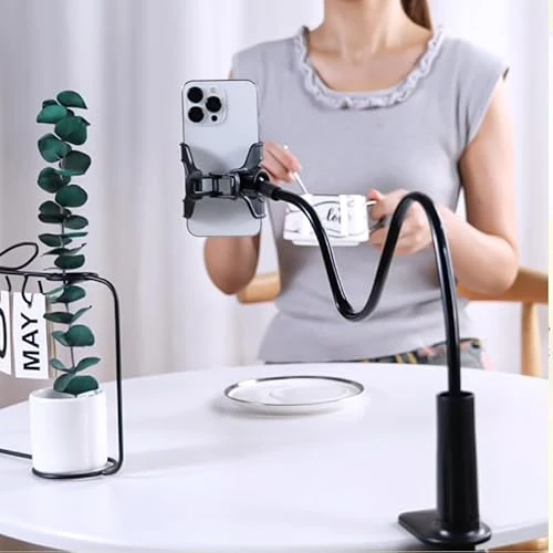 Offerta a tempo: Supporto pigro per telefono cellulare, clip supporto per telefono cellulare da letto, supporti per telefono con braccio lungo regolabile a collo d'oca fai da te, staffa pigra con clip e morsetto per - 0.00% da 5.27 € a 5.27 €