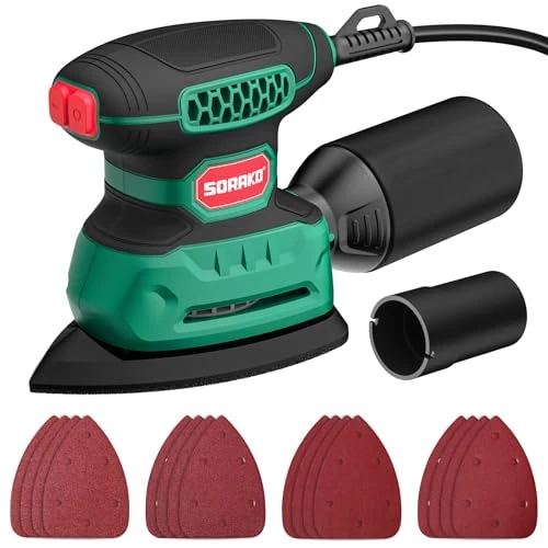 Offerta a tempo: SORAKO Levigatrice Delta 220 W 14000 OPM, Levigatrice Mouse per Legno - 19% da 33.99 € a 27.69 €