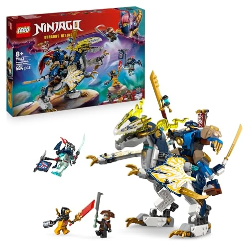 Offerta a tempo: LEGO NINJAGO Mech Cavalca-Drago di Rogue - Set con Drago Giocattolo e Mech - 4 Minifigure tra cui Lloyd e Arin e Spada Rivelatrice - Regalo per Bambini da 8 Anni Fan di La Rivolta dei Draghi - 71843 - 34% da 69.99 € a 45.89 €