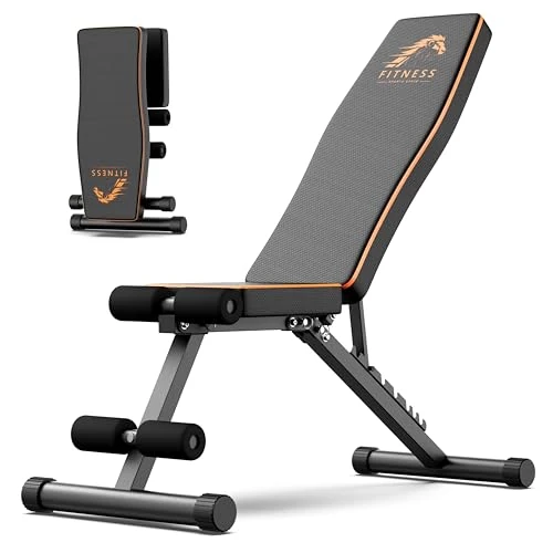 Offerta a tempo: Botifly Panca Palestra Regolabile Pieghevole, Panca Palestra con 8 Posizioni Dello Schienale Regolabile, Inclinabile & Piana Panca Pesi per Allenamento con Bande di Resistenza - 5% da 65.99 € a 62.99 €