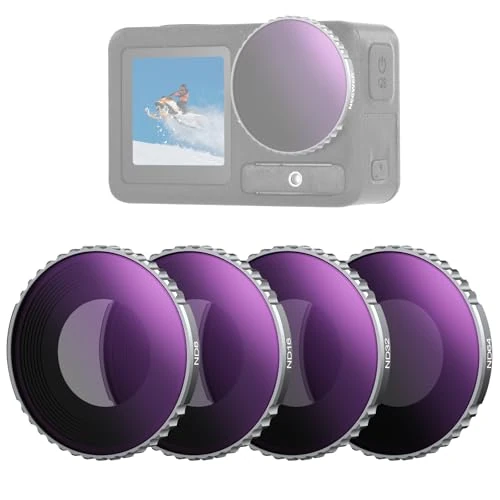 Tijdelijke aanbieding: NEEWER Set van 4 ND-filters compatibel met DJI Osmo Action 4/Action 5 Pro, Visser ND8 + ND16 + ND32 + ND64 filterset accessoires voor actiecamera meerlaags HD optisch glas, FL-B04 van 35.32 € naar 35.32 € (0.00% korting)