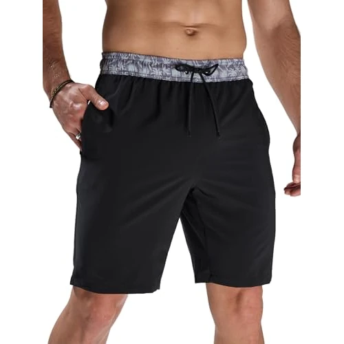 Limited-time offer: Arcweg Mens Board Shorts Swimming Shorts Quick Dry Men Swim Shorts & Trunks Beach Shorts Long with Multi-Pockets Surf Coconut Black M(UK) from 16.54 £ to 16.54 £ (save 0.00%)