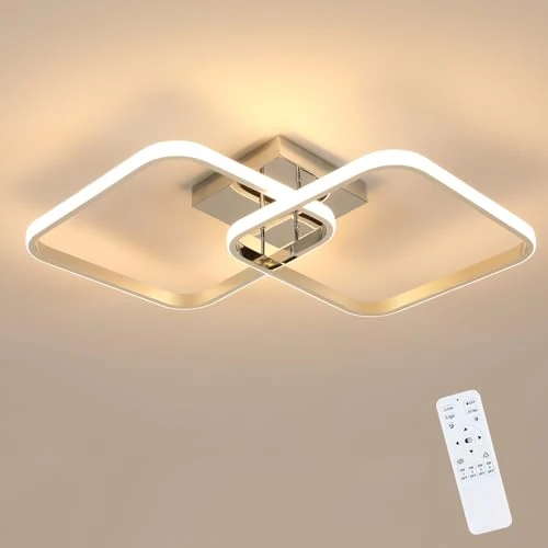 Oferta limitada: Comely Lámpara de Techo Regulable, 50W 5625LM Plafon LED Techo con Mando a Distancia, 3000K-6500K, Moderno Cuadrado Luz de Techo para Dormitorio Salon Comedor Pasillo, Cromo de 53.99 EUR a 53.99 EUR (ahorro 0%)