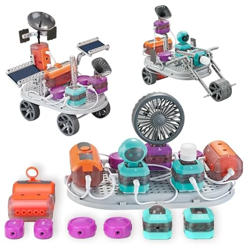 Kit Électronique STEM 8 Ans+ | 110 Expériences & 201 Pièces avec Micro/Infrarouge/Capteur Lumière | 15 Modèles 3D & Guide | Jeu Physique et Électrotechnique pour Enfants