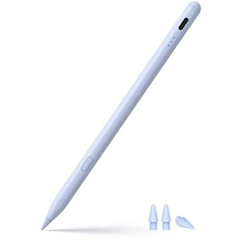 Penna per iPad 2018-2026 con Ricarica Rapida, Anti-Palm e Rilevamento dell'Inclinazione Compatibile con iPad 11/10/9/8/7/6/A16, Mini 7/6/5, Air M4/M3/M2 11"/13"/5/4/3, Pro M5/M4 13"/12.9″/11″-Blu