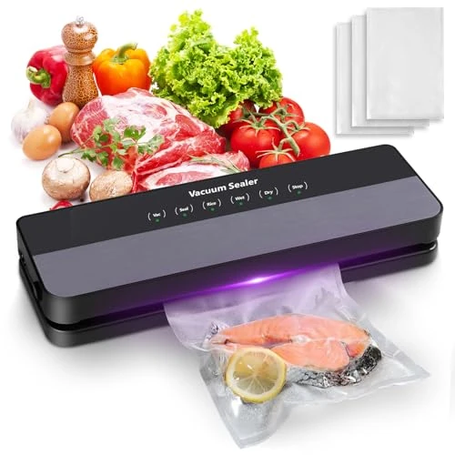 Offerta a tempo: AUAUY Macchina Sottovuoto Alimenti 5 in 1, con 30 Buste per Aspirare, 65kpa | Automatica Sigillatore Sottovuoto Macchina, per Alimenti, Cibo Secco, Cibo Umido, Fresco - 0.00% da 19.99 € a 19.99 €