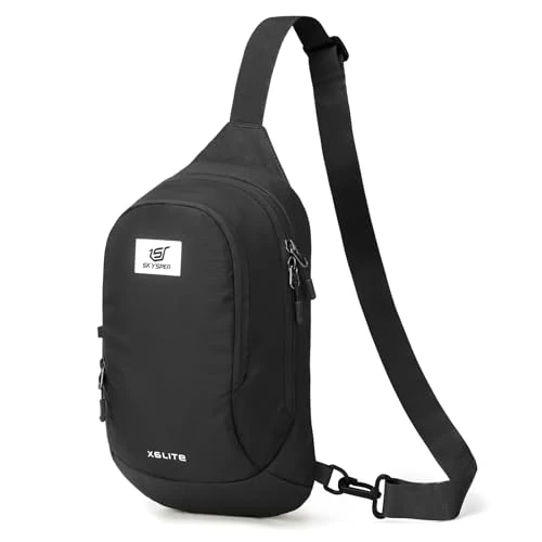 SKYSPER Torba na ramię RFID, crossbody, plecak podróżny, torba na ramię, plecak na ramię, Czarny