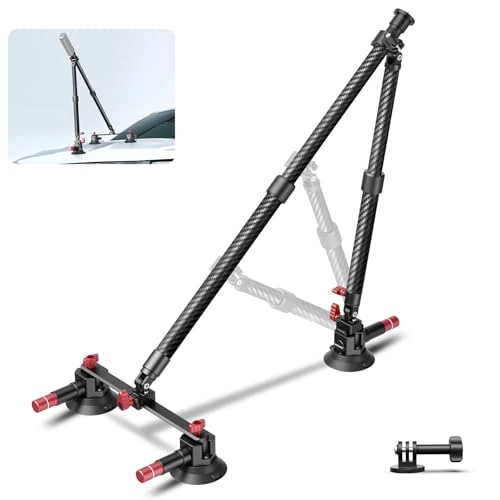 Oferta limitada: NEEWER Kit de Montaje de Coche con Triple Ventosa, Cámara Soporte de Fibra de Carbono con Adaptador Cámara Acción, Raíl NATO y Mástil de Extensión de 60cm Compatible con GoPro Insta360, MAX 1kg,CA136 de 99.99 € a 99.99 € (ahorro 0.00%)