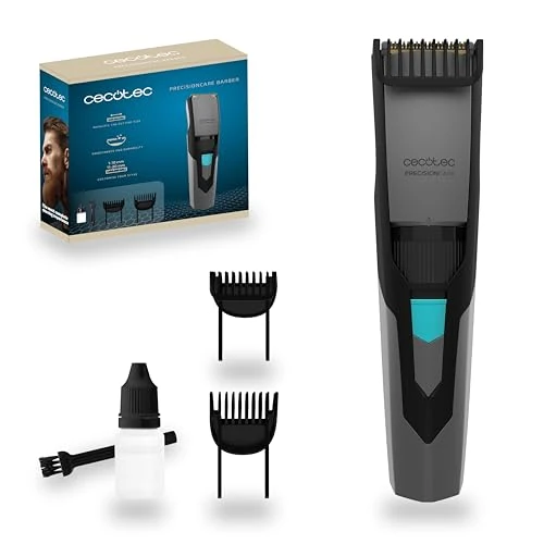 Offerta a tempo: Cecotec Tagliacapelli a Batteria - Tagliacapelli PrecisionCare Barber. Barbiere a Batteria con Lame Acciaio Inox, Pettine 1-10 mm e 11-20 mm, Autonomia 1 ora - 0.00% da 12.90 € a 12.90 €
