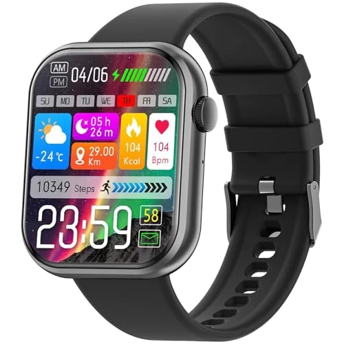Smartwatch voor dames en heren, 1,85 inch horloge met hartslagfrequentie, SpO2, slaapmonitor, smart watch, 140 sportmodi, fitnesstracker, sporthorloge voor Android en iOS