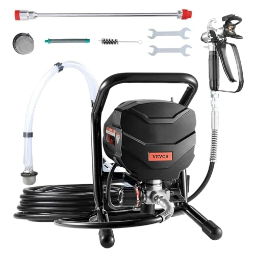 VEVOR Air Free Standing Paint Sprayer 650W High Pressure 3000PSI Extension Rod and Cleaning Kit for Indoor Outdoor Painting Supplies Fences