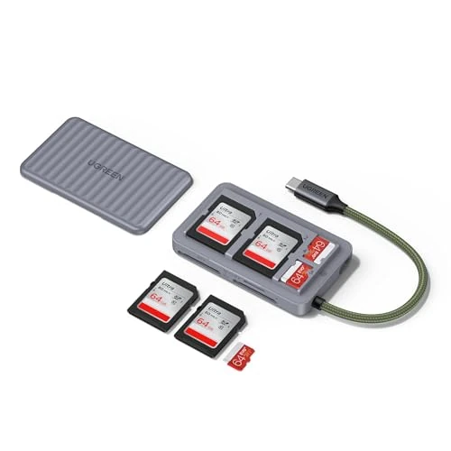 Limited-time offer: UGREEN SD Card Reader 3-Slot (2*SD+TF) with 4 Card Storage Case(2*SD+2*TF), USB C 5Gbps Memory Card Reader OTG for Photography/Office, Compatible with iOS/Android/Windows/macOS from 11.99 £ to 11.99 £ (save 0.00%)