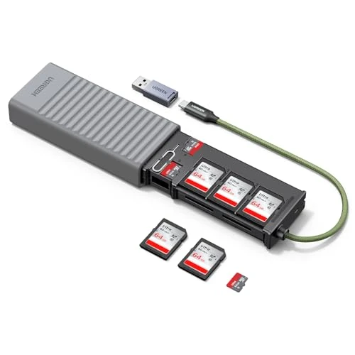 Offerta a tempo: UGREEN Lettore di Schede SD TF USB C e USB A Custodia di Archiviazione Portatile per Adattatore di Schede SD TF SIM 170MB/s Fotografo Professionista Compatibile con iPhone 17 Pro Max Air Macbook - 30% da 29.99 € a 20.99 €