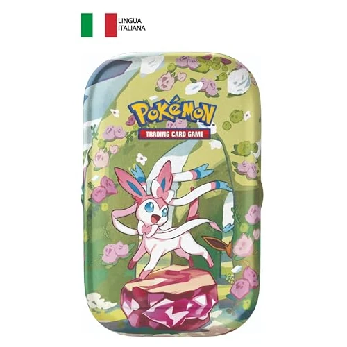 Pokémon TCG: Sylveon Mini Verzameldoos uit de uitbreiding scharlaken en violet - Prismatische ontwikkelingen (twee uitbreidingsverpakkingen en een munt)
