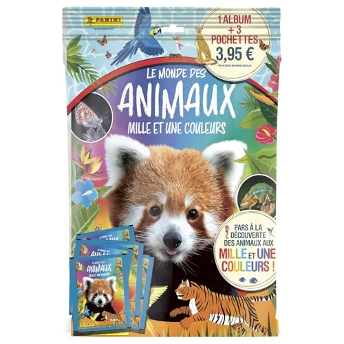 PANINI Animaux 2025 Album + 3 Pochettes