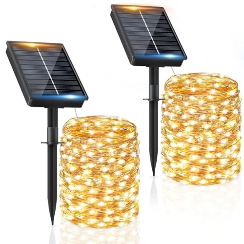Zeitlich begrenztes Angebot: FIFlying Solar Lichterkette Aussen, 2x16M 160 LED Solarlichterkette Außen Wetterfest 8 Modi IP65 Wasserdicht Solar Lichterkette Outdoor für Balcony Garten Zaun Camping Hof Party Hochzeit von 12.98 € auf 12.98 € (0.00% Rabatt)