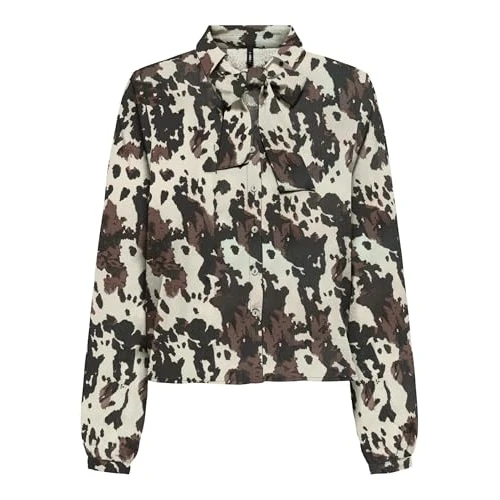Offerta a tempo: ONLY Onlnova Life Vis L/S Tyla Bow Top, Chocolate Lab, M Donna - 0.00% da 6.89 € a 6.89 €