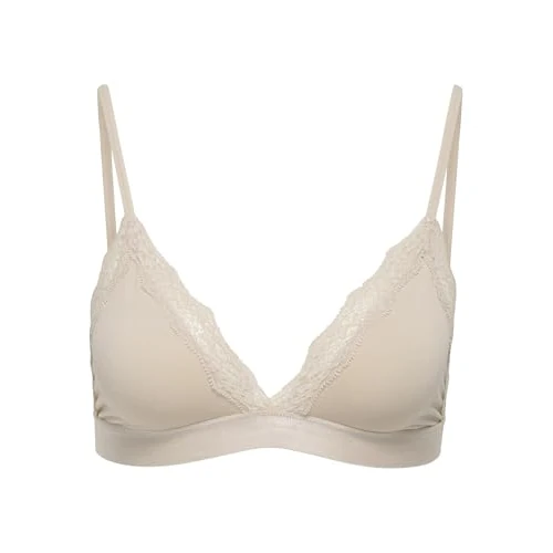 Limited-time offer: ONLY Women's Onlvicky Lace Unpadded Bralette Acc, Peach Taffy, M from 20.42 £ to 20.42 £ (save 0.00%)