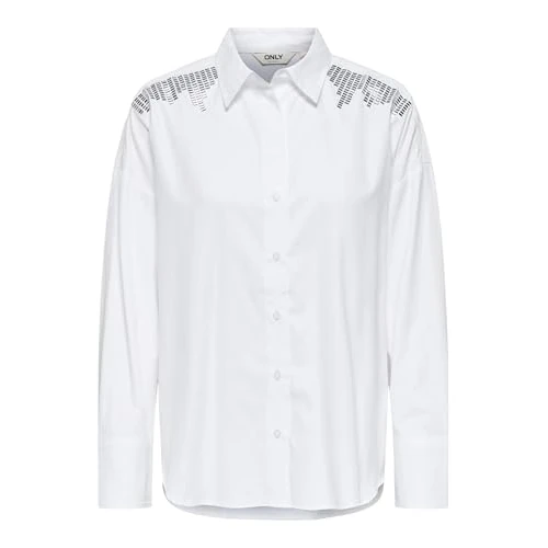 Offre limitée : ONLY Onloregon Leana Life Ls Embeli T-Shirt WVN, Blanc éclatant, M Femmes de 37.10 € à 37.10 € (0.00% de remise)