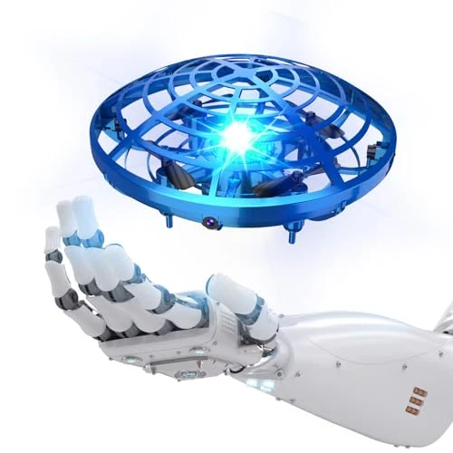 DEERC D12 Drone Volant à Main pour Enfants, Mini UFO avec Lumières LED, 5 Capteurs de Mouvement, 2 Vitesses, Flips 360°, Anti-Collision, Jouet d’Intérieur pour Garçons et Filles