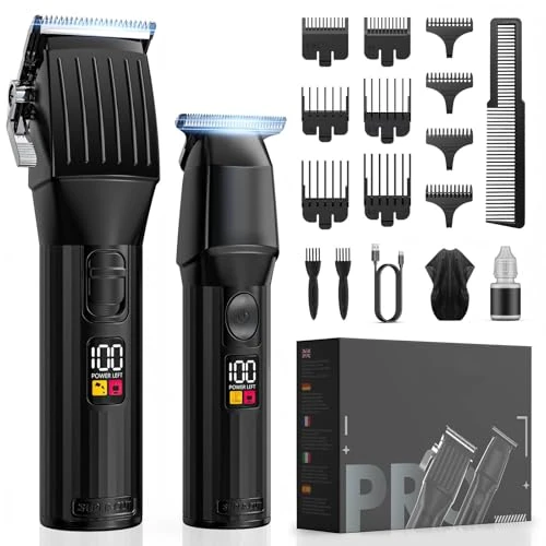 Offerta a tempo: Tagliacapelli Uomo, Set Macchinetta Per Capelli Rasoio Elettrico Barba e Capelli Macchinetta Capelli Professionale Hair Trimmer Uomo Tagliacapelli Uomo Professionale Trimmer Capelli Regalo Per Uomo - 36% da 35.99 € a 23.21 €