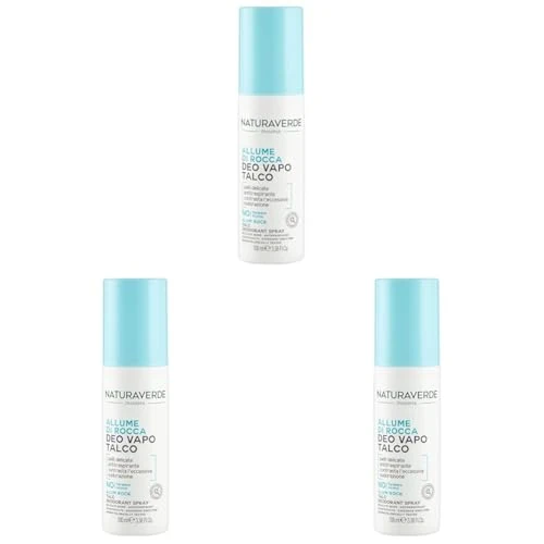 Offerta a tempo: Naturaverde | Pharma - Deodorante Allume di Rocca Talco, Deo Profumo con Estratto di Camomilla e Aloe Vera Gel, No Gas e Alcool, 100ml (Confezione da 3) - 46% da 12.00 € a 6.45 €