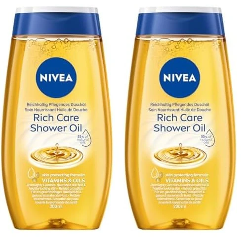 Offerta a tempo: NIVEA Olio Doccia Olio Naturale 200 ml (Confezione da 2) - 64% da 18.58 € a 6.60 €