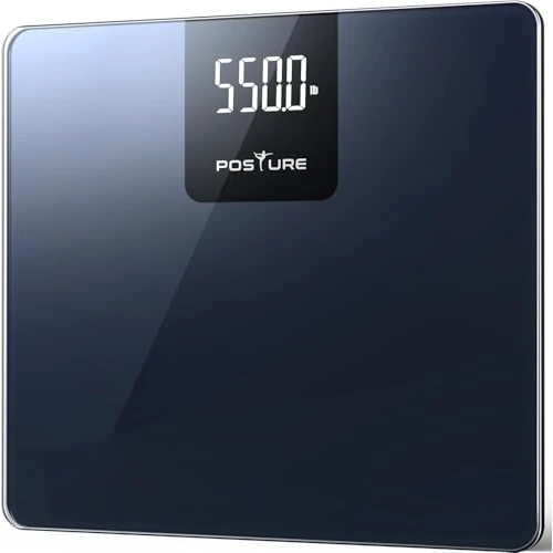 Bilancia Pesapersone Digitale da 550lb /250kg, Bilancia per il Peso Corporeo ad Alta Precisione, Piattaforma Extra Larga, Ampio Display LED, Resistente Piattaforma in Vetro Temperato da 8 mm