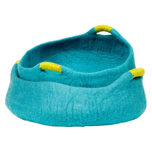 Offerta a tempo: Dharma Dog Karma Cat, Cestello con Manici Aqua-M per Cani e Gatti, Comfort ottimale e Design Elegante, Ideale per Interni ed Esterni, Colore Acqua, Misura M 50 x 50 x 15 cm - 0.00% da 70.90 € a 70.90 €