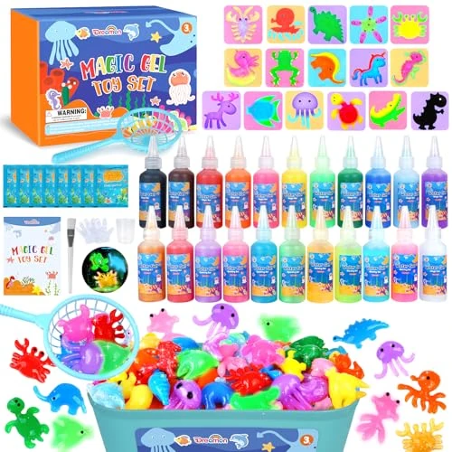 Limited offer: Dreamon Aqua Gelz Set, 3D DIY Magic Water Gel Toy, Magic Water Elf Game with 22 Colors and 16 Shapes, Creative Toy Gift for 3 Year Old Boys and Girls from 39.86 EUR to 20.47 EUR (save 49%)