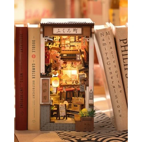 Offre limitée : Rolife Book Nook Sakura Allée du Vin Booknook Japonais Izakaya Kit de Maison Miniature DIY pour Adultes à Construire Cadeau de Noël et d'anniversaire Décoration de Bibliothèque Diorama Kit de 45.95 EUR à 36.76 EUR (remise 20%)