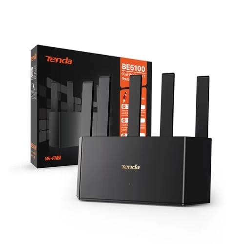 Offerta a tempo: Tenda RE6L Pro Router WiFi 7, Dual-Band BE5100Mbps, Compatibile con WiFi+ Mesh, Porta 2.5Gbps, Gigabit Porte WAN/LAN, Antenne Verticali, One-touch Connessione NFC, 4K-QAM, MLO, Streaming 8K, VR/AR,VPN - 41% da 59.93 € a 35.39 €